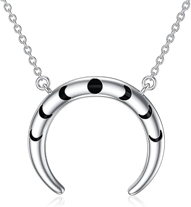 PROESS Crescent Moon Necklace Sterling 