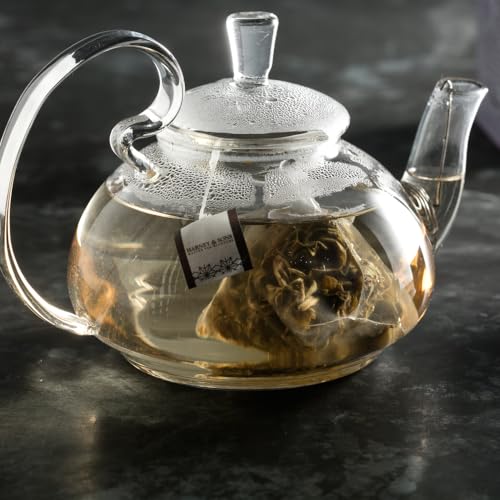 Image of Harney & Sons Dragon Pearl Jasmine Tea Sachets, 50 Count | Hand-rolled jasmine green tea pearls from China. Contains caffeine.