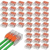 CONNEXION RAPIDE ET SÉCURISÉE : Simplifiez vos travaux de câblage avec ce Bornes de Connexion Électrique doté d'un levier de commande intuitif.Il suffit d'ouvrir le levier de commande à 90°, d'insérer le câble, puis de refermer le levier. Nul besoin d'électricien, vous pouvez l'installer vous-même, pour un gain de temps et d'efforts.
