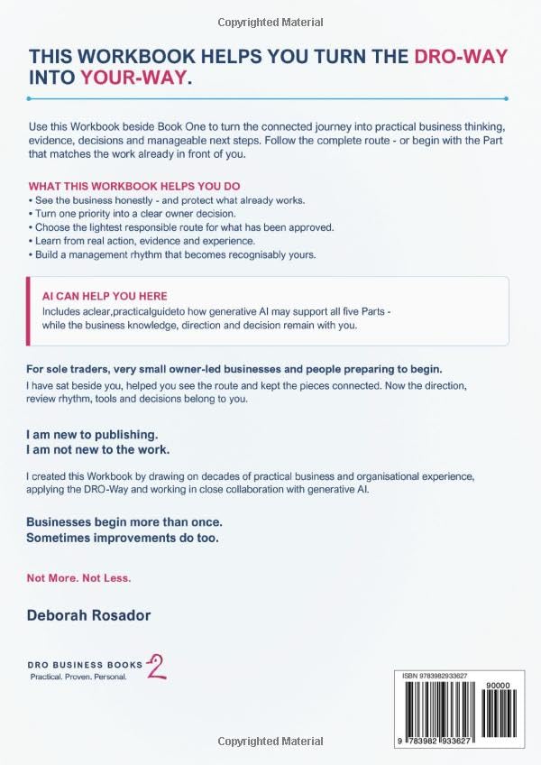 Businesses begin more than once... COMPANION WORKBOOK: From the DRO-Way to Your-Way image 4