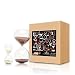 Produktbild BILOBA Sand Timer/Sanduhr Set of 2 Für Time Management Glas, 30 (oder 60 Minuten) + 5 Minute Set, 2 Options Wahl, Cocoa/Creamy White
