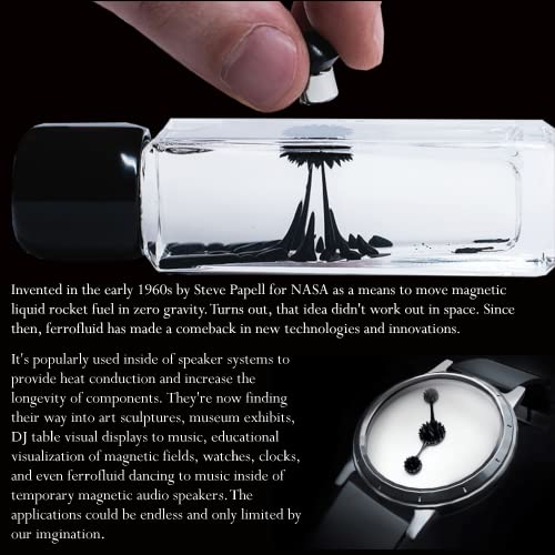 Image of CMS MAGNETICS - (2oz Kit) Ferrofluid Science Experiment Kit for Education in Magnetism - Includes: 2 Fluid Ounce (59mL) Bottle of Ferrofluid, Gloves, Pipette, Petri Dishes