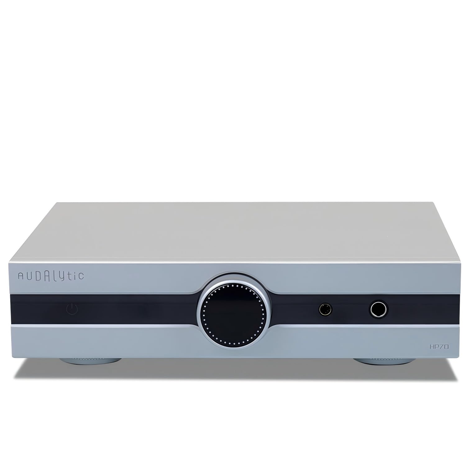 AUDALYTIC HP70 Fully Balanced Discrete Headphone Amplifer - Class A Amplifier LME49720 Dual op-amp Preamp 3 line inputs and 2 preamp outputs Remote Control Support (Silver)