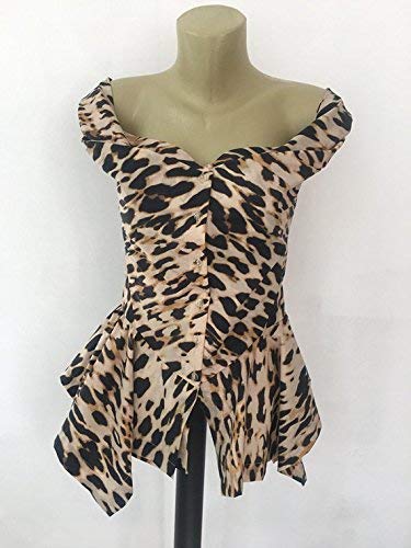 Corset top, Steampunk asymmetric top, Animal print Taffeta blouse, Gothic sexy slim fit top, Extravagant top