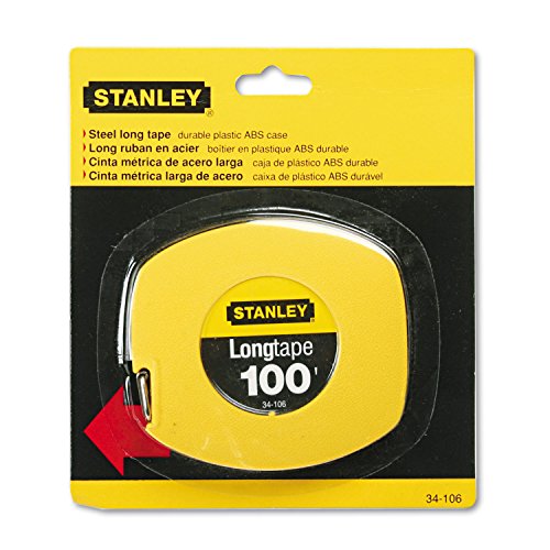 STANLEY Tape Measure, 3/8-Inch Graduations, 100-Foot, Yellow (34-106)