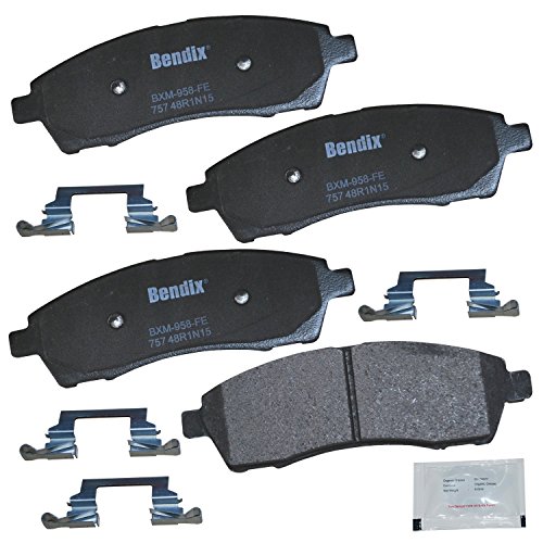 Image of Bendix Priority1 CFM757 Semi-Metallic Rear Brake Pads for Ford Excursion 2005-2000, F-250 Super Duty 2004-1999, F-350 Super Duty 2004-1999