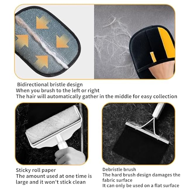 2 PCS Pet Hair Removal Glove. Pet Grooming Gloves. Reusable Cat and Dog Hair Remover. Used for Sofas, Bed Sheets, Carpets, Clothes, Curtains and Car Seats.-a3vnGb89