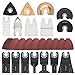 WM 66PCS Hojas de Sierra Oscilante, Cuchillas Oscilantes Multiherramienta Kit de Hojas de Sierra Herramienta Oscilante Accesorios para Fein Multimaster