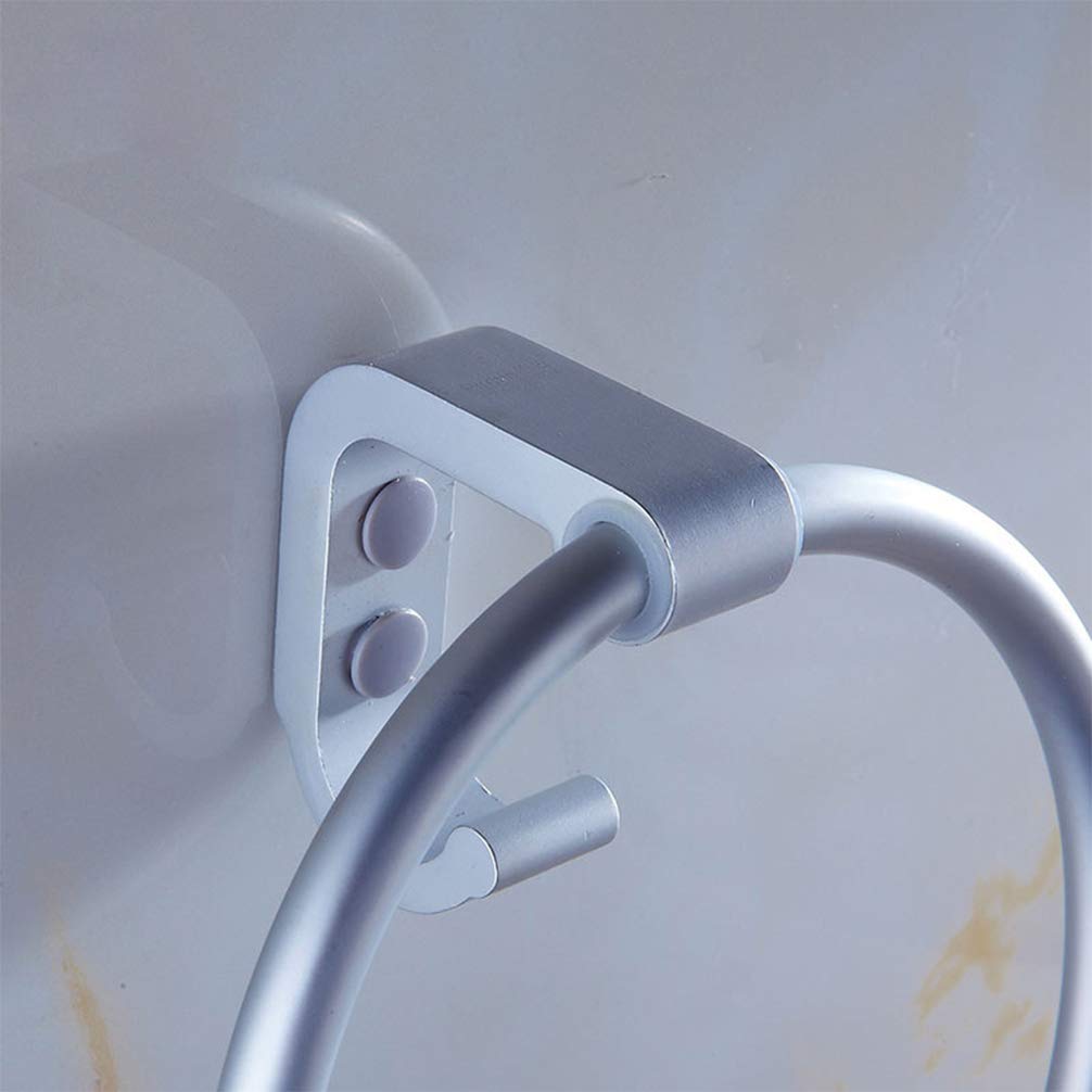 VASDEV 1 portasciugamani ad Anello in Alluminio Spaziale da Parete Rotondo portasciugamani da Bagno portasciugamani Appendiabiti con Gancio per Bagno Hotel Cucina Toilette