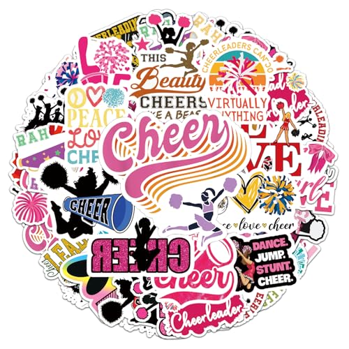 110PCS Cheer Stickers All Vinyl Waterproof Cheerleader Decals