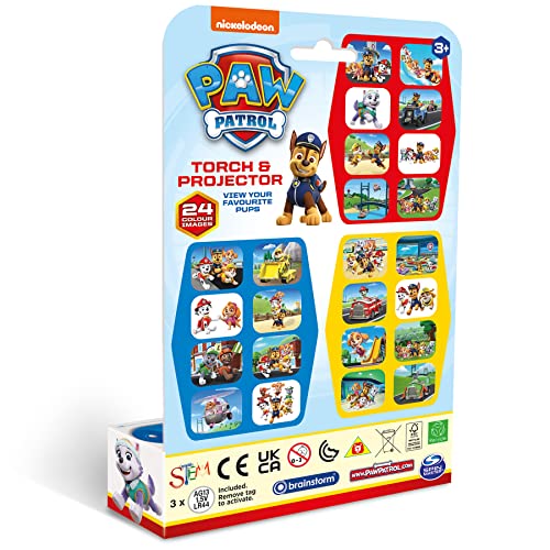 Image of Brainstorm Toys Paw Patrol Children's Flashlight and Projector Toy, Multicolor