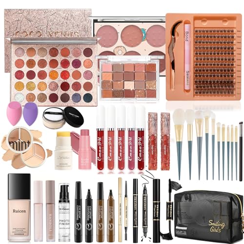 Makeup Set, Ruicen Make up Set for Women and Teenages, Make Up Set Full Kit, Make-up Sets Includes Foundation Lash Extension Eyeshadow Eyebrow Pen etc Cosmetic Make Up Starter Kit