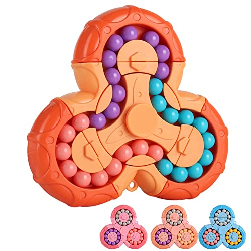 SUOXU Magic Bean Rotating Cube – Creative Finger jigsaw Puzzle Toy,Handheld Spinner Educational Decompression Toy Ball Game,Gift for Kids age 3 Above Easter Christmas Birthday New Year