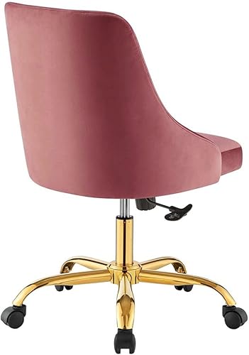 Miniatura 5 de Modway Distinct Tufted - Silla de oficina de terciopelo, color dorado
