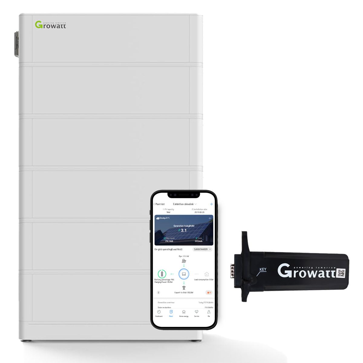 GROWATT ARK Hochvolt-Speicher-Set SPH TL3-BH-UP, 12,8 kWh, 3-Phasen