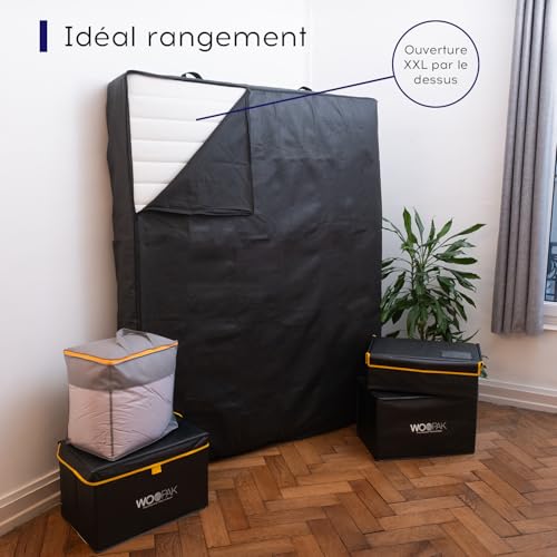 Housse protection matelas déménagement noir 90x200cm pour le transport - 6