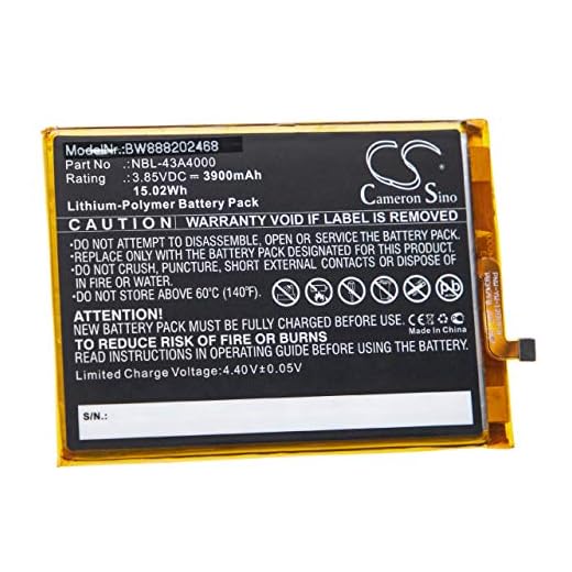 vhbw Batteri kompatibelt med Neffos/TP-Link TP7071, TP9131A, TP9131AX20, X20 mobiltelefon smartphone (3 900 mAh, 3,85 V, Li-Polymer)