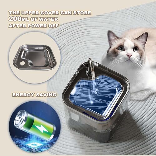 Fuente para Gatos Acero Inoxidable 2.6L miniatura 4