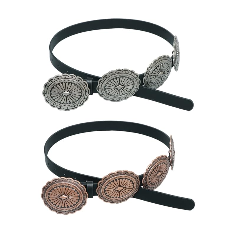 Adult PU Waist Belt With Carved Floral Buckle Ethnic Personality PU Waist Belts For Women Coat Dress Adjustable2