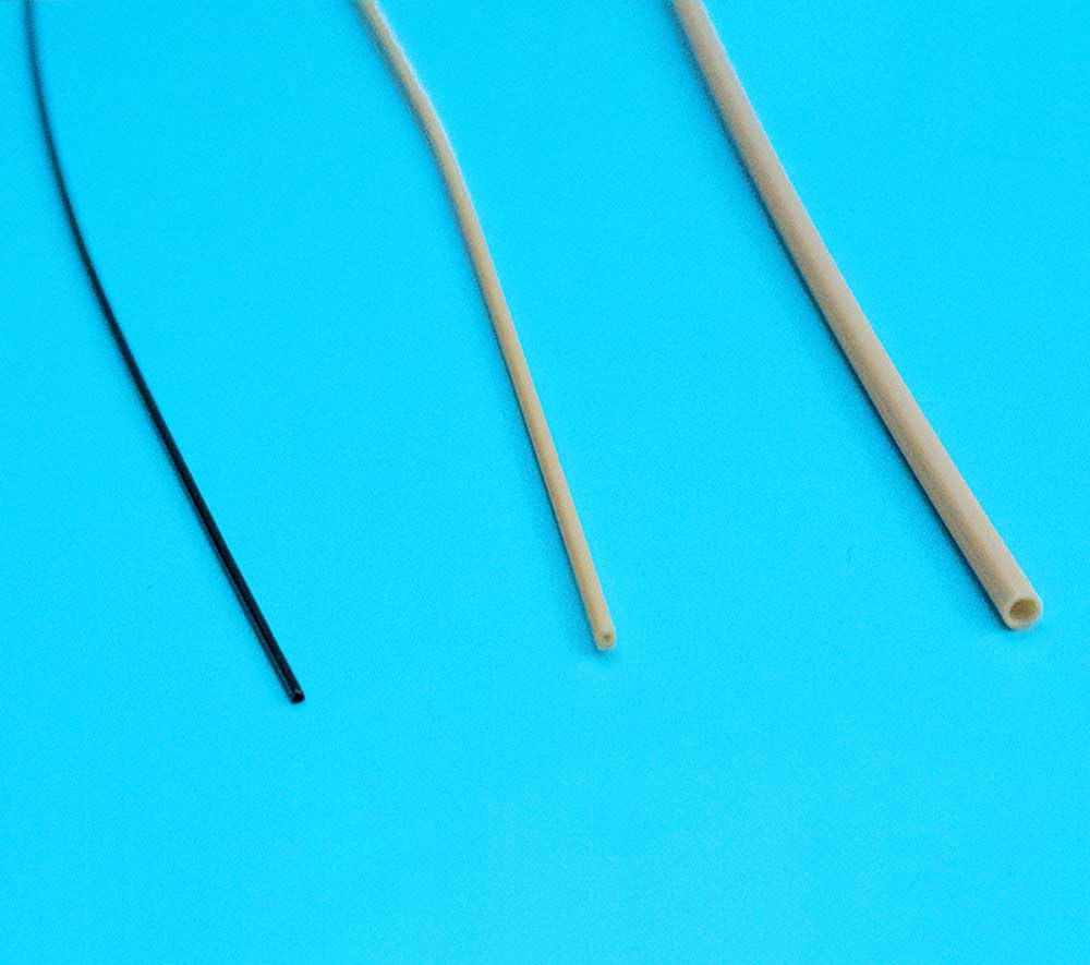 PEEK-Dünnschläuche – 1 m lange, laborgeeignete, isolierende und erosionsbeständige Schläuche aus Polyetheretherketon for wissenschaftliche Anwendungen