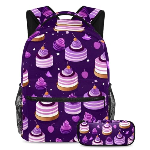 Sac à dos avec trousse parfait pour garçons et filles au collège