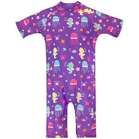 Harry Bear Girls Surfsuit Sea Life Purple 18-24 Months Cover