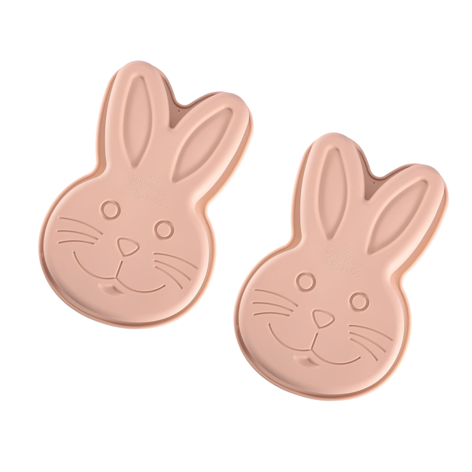 Oxxggkao Of 2 Silicones Rabbits Cake Molds Flexible NonStick Baking Tool for Easy Releases and Creative Dessert Silicones Baking Pan