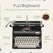 Maplefield Vintage Manual Typewriter - Black Metal - Desk Accessories & Office Supplies for Home Office