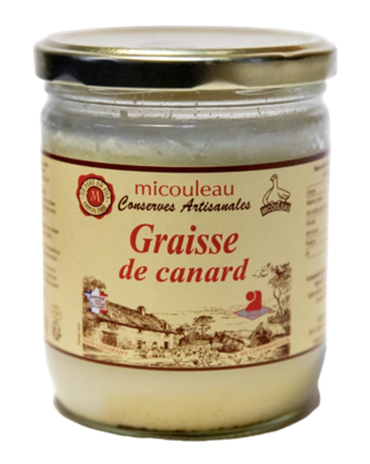 Graisse de Canard 3 bocaux - conserve artisanal française - produit du sud ouest - graisse pour friteuse - frites - lot de boites - produit Micouleau