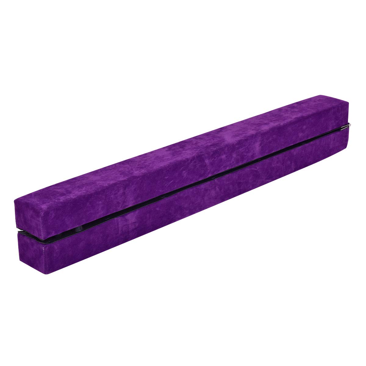 GOPLUS Poutre Gymnastique Pliable 210/240/270cm, Poutre d’Équilibre avec Patins Antidérapants, Surface Suède, Base en Pin Solide, Poignée de Transport pour Enfants et Adultes, Danse, Gymnaste, Fitness