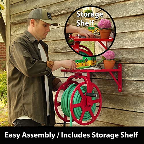 Liberty Garden 713 Revolution Multi-Directional Garden Hose Reel, Red #TOP6