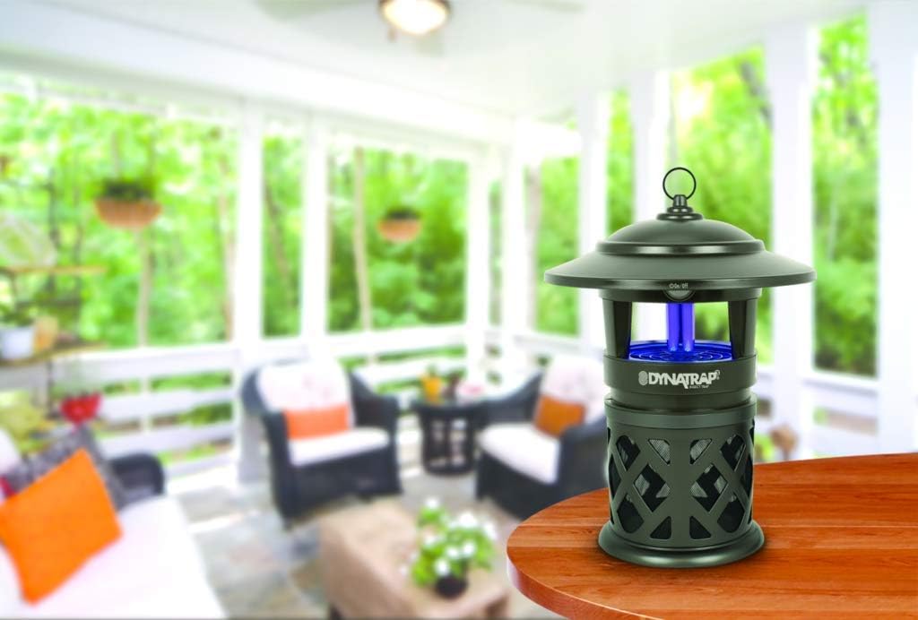 DynaTrap Insect Trap (DT1100), Open Faced, 1/2 Acre, Black - Includes Two Bonus UV Bulbs and Cleaning Brush