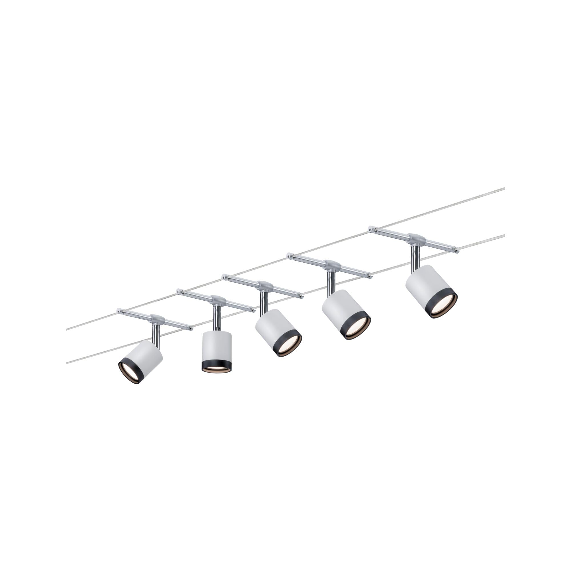 Paulmann 3981 Sistema cavo TubeLED 5x4W Bianco/Nero/Cromo 230/12V plastica