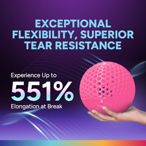 Image of OVERTURE TPU High Speed Filament 1.75mm Flexible Roll, 95A Soft 3D Printer Filament, 1kg Spool (2.2 lbs), Fit Most FDM Printer (HS TPU Pink)