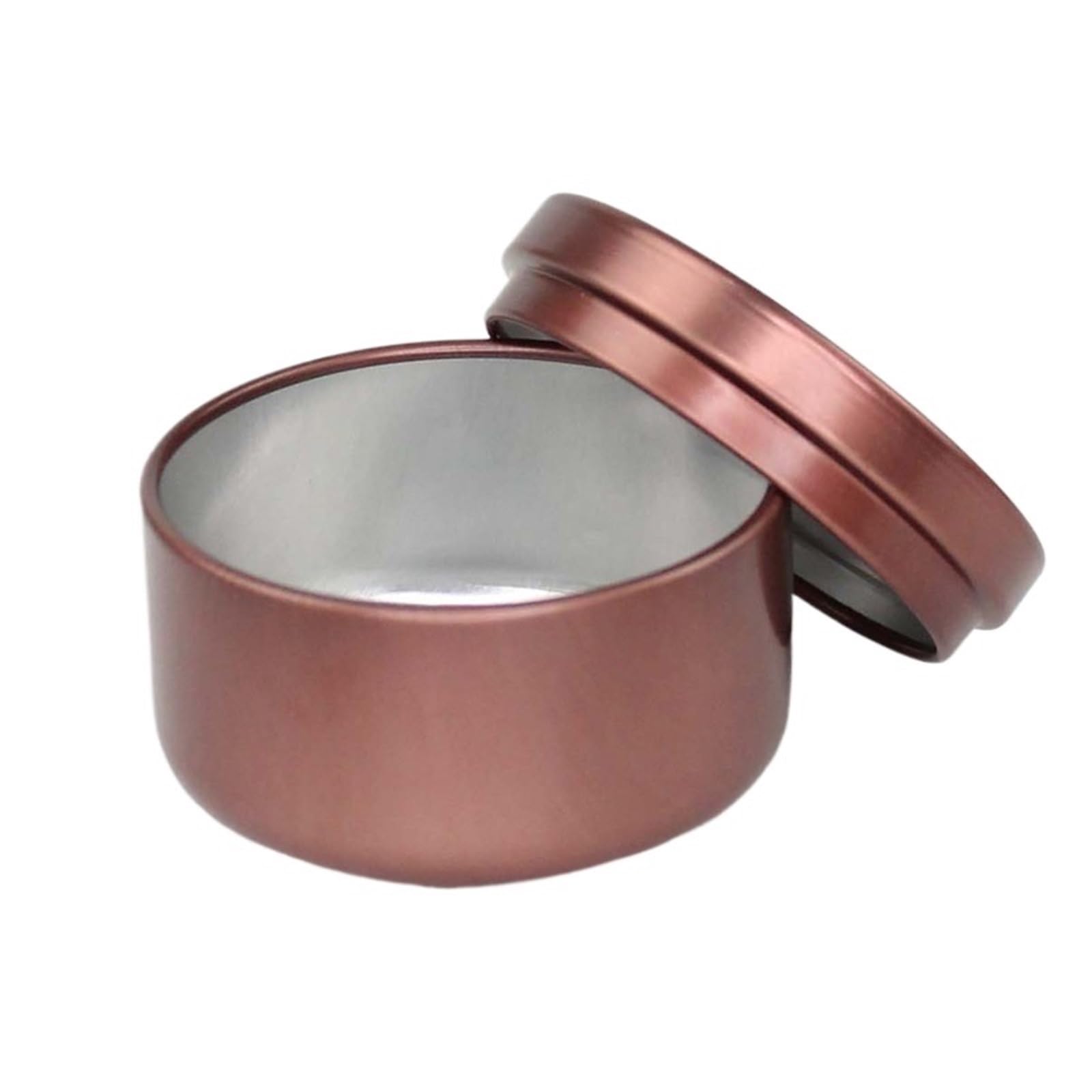 Xinglongs Candle Jars 45pcs Aluminum Candle Tin 50ml Round Candle Containers Cosmetic Jars Oil Cream Pot Empty Aromatherapy Metal Can(Type 2)