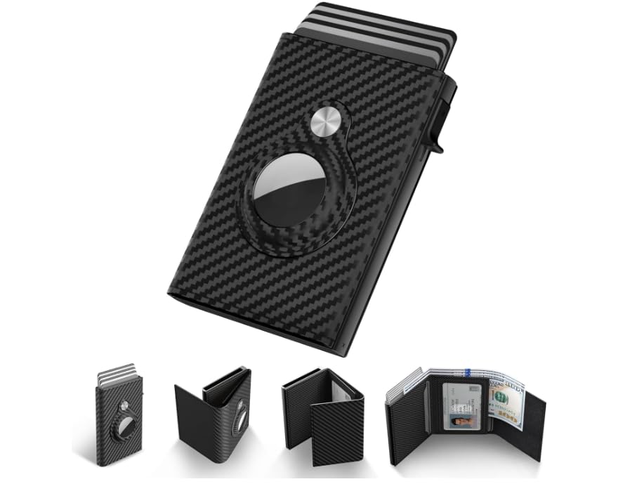 Airtag Carbon Wallet Mens RFID2