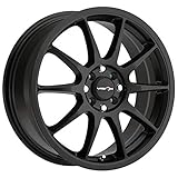 Vision 425 Bane Matte Black Wheel with Painted Finish (17 x 7. inches /4 x 100 mm, 42 mm Offset)