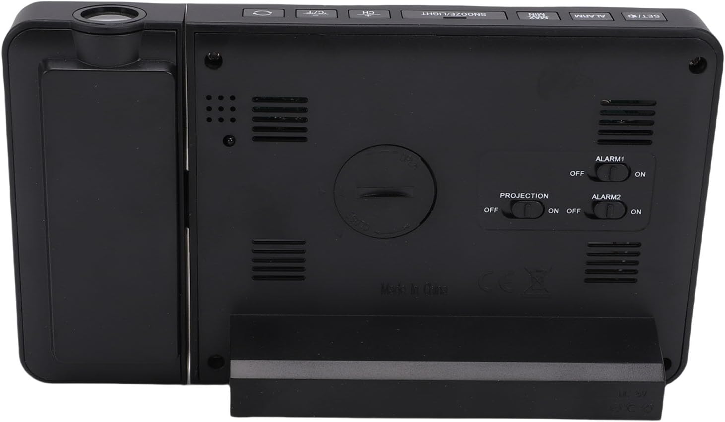 YUYTE Projection Alarm Clock, Color Screen Display with Temperature Humidity Weather Forecast Station, for Living Room Decor and Daily Weather Monitoring