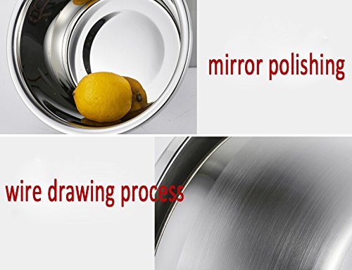 Meleg Otthon Stainless Steel Bowl,6.5Ｑt Salad Bowl,Metal Bowls,Stainless Steel Basin,Heavy Duty Deeper Edge Mirror Finish Dishwasher Safe Bowl (Xl)… #TOP3