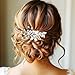Gorais Bride Wedding Hair Vine Pearl Bridal Headpieces Leaf Hair Accessories for Women and Girls