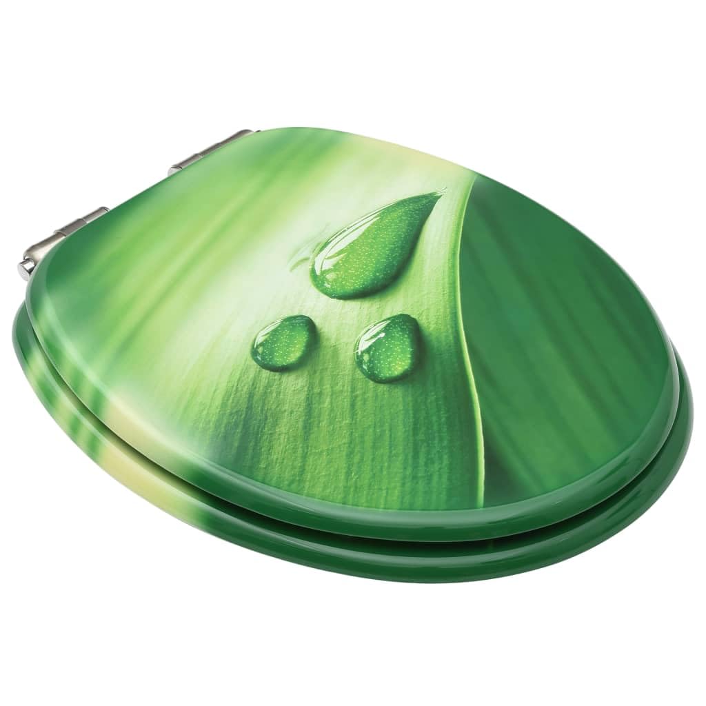 Sedile WC coperchio chiusura morbida 2 pz MDF gocce d'acqua 02_0002981