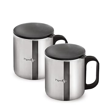 Pigeon Coffee Cup Double (Silver), 180 Ml