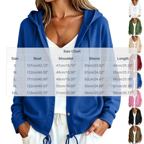 Hooded Cardigan for Women Button Front Drawstring Pockets Sweater - image 4