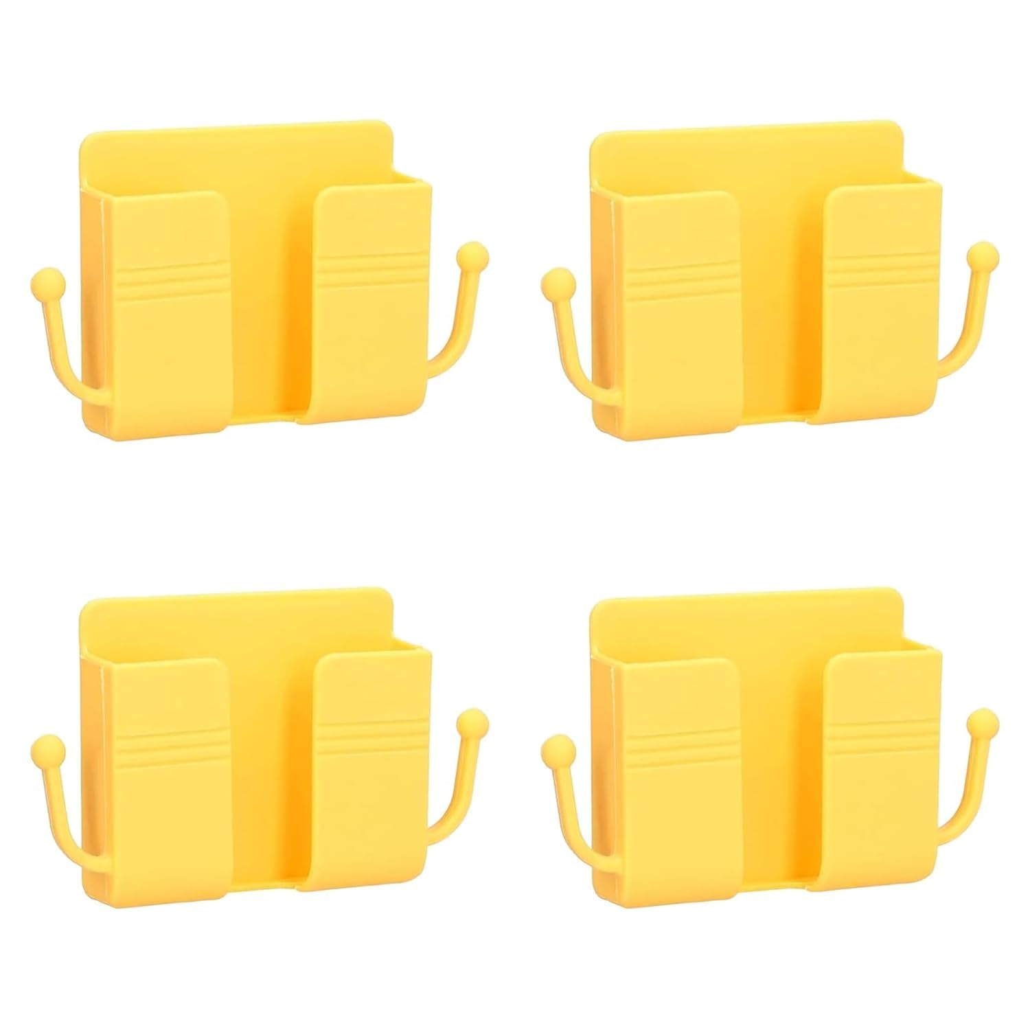 PRIME PICK Wall Mount Self-Adhesive Wall Storage Mobile Holder | Mobile Phone Charging Bracket | Multipurpose Organizer Wall Mount Holder for Remotes,Phone, Pack of 4 (Yellow) (B0D8WCK1GF) Amazon Price History, Amazon Price Tracker