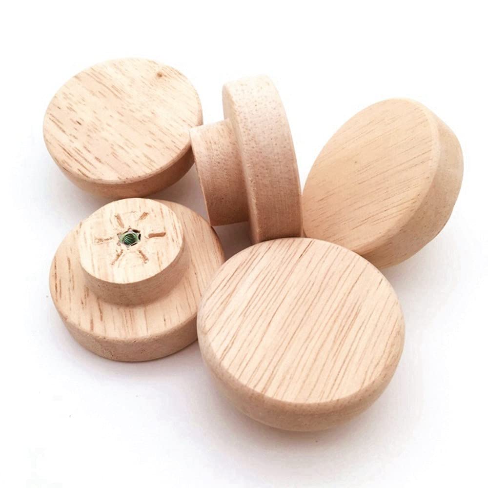 4/8/12pcs Holz Runde Pull Knöpfe Natürliche Holz Schrank Schubladen Kleiderschrank Knöpfe Für Schrank Schubladengriff Möbelbeschläge,8pcs,M