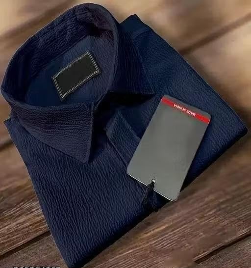 Image of NIRZA Enterprise 1 Piece Men Shirts Short Sleeve Comfortable Solid Design Casual Formal Outfit
