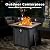 50,000 BTU Gas Firetable 30-Inch Outdoor Fire Pit Table with Lid and Lava Rock, Perfect for Patio, Deck, Backyard, Garden, Gray