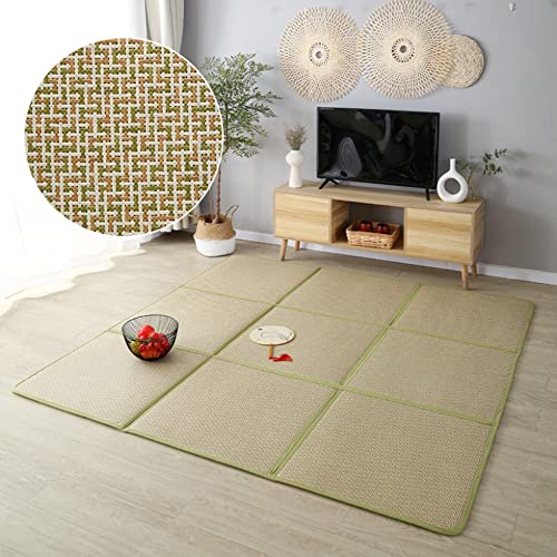 畳マット ユニット畳 正方形 軽量 サマースリーピングマット 60*120cm 天然籐マット 厚さ1.2cm 持ち運びに便利 睡眠に良い 和 モダン 通気性 ラグマット 防虫加工 洗える xqw 置き畳 敷きパッド キャンプ 子供用クロールマット 折りごろ