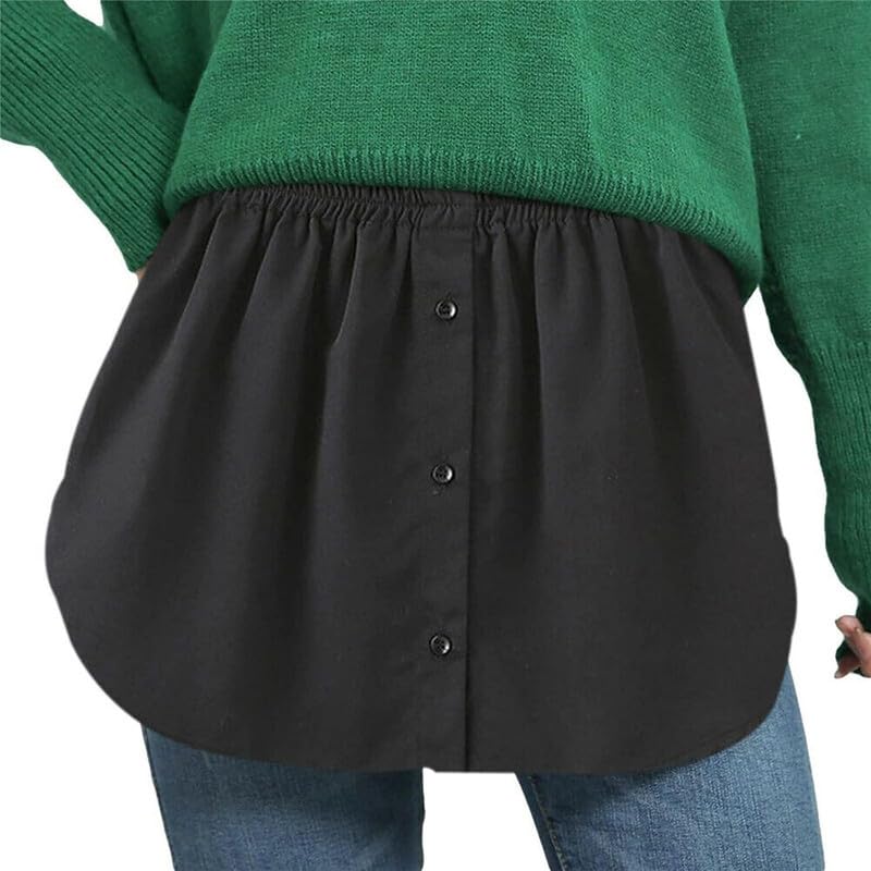 Adjustable Women's Shirt Extender | Layering Top Lower Skirt | Mini Half-Length Skirt for Hemline Styling-image-36