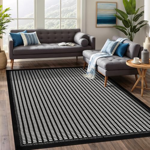 Beverly Rug Micro Loop Area Rug Black/White 5x7 Geometric Modern Luxury Zebra Durable Soft Indoor Rugs for Living Dining Room Office Stain Resistant Non Shedding Casual Indoor Carpet 5 x 7 Beverly Rug Micro Loop Area Rug Black/White 5x7 Geometric Modern Luxury Zebra Durable Soft Indoor Rugs for Living Dining Room Office Stain Resistant Non Shedding Casual Indoor Carpet 5 x 7